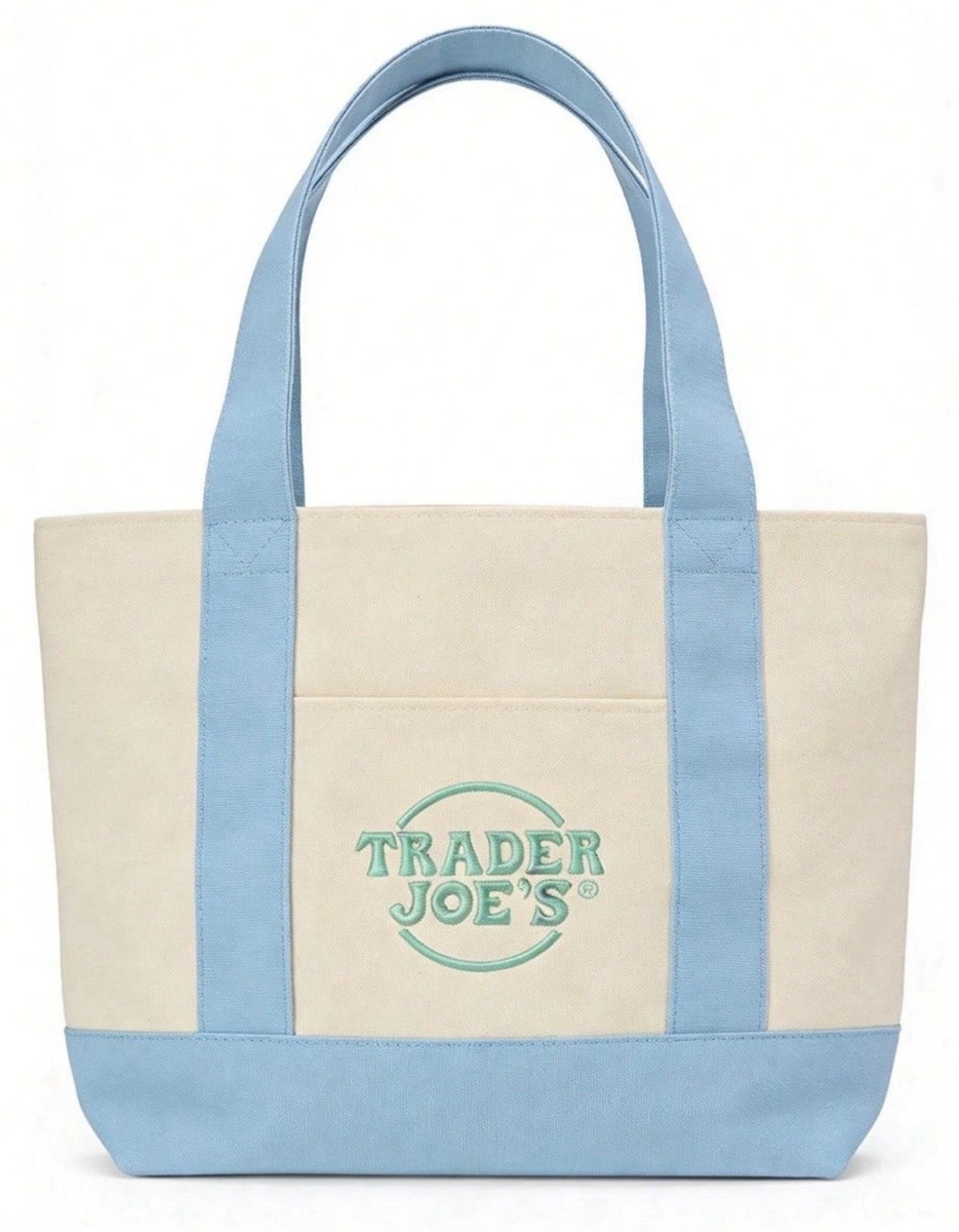 4X TRADER JOE'S MINI PASTEL CANVAS TOTE BAGS – 2026 SPRING SET | eBay