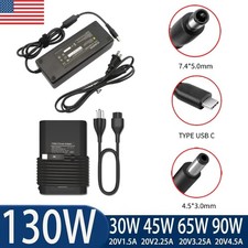 90W/65W Laptop Charger Adapter Power Supply For Dell Computer XPS Inspiron PC