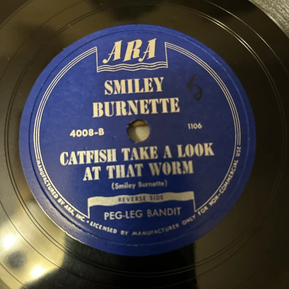 78 SMILEY BURNETTE ARA 4008 CATFISH TAKE A LOOK AT THAT WORM Country VG++ - Image 3 of 4