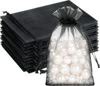 100 StüCk Schwarz OrganzasäCkchen 10X15 Cm: Geschenk Organzabeutel, Hochzeit Org