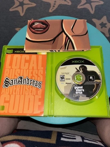 Grand Theft Auto: San Andreas Version (Microsoft Xbox, 2005 CIB Poster & Manual
