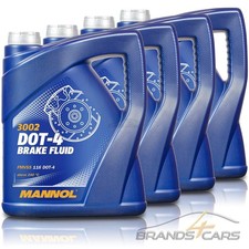 4x 5 L LITER MANNOL BRAKE FLUID DOT-4 BREMSFLÜSSIGKEIT DOT 4 51159552
