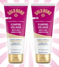 2 Gold Bond Collagen Body & Face Serum Lotion Plumping Moisturizer Crue 8 OZ 🍒