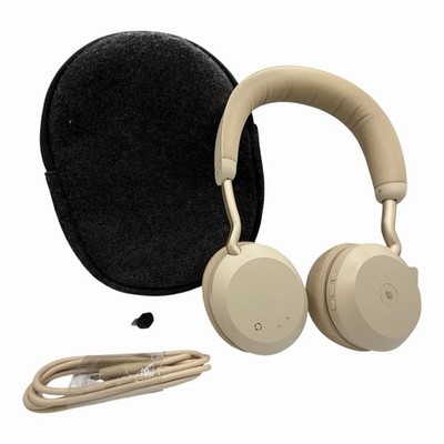 Jabra Evolve2 75 Wireless Headset USB C UC Beige Tested Works