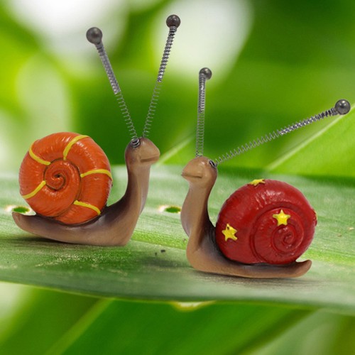 Mini Snail Decoration Small Snail Figurine Lifelike Adorable For Garden - Picture 18 of 24