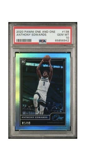 ANTHONY EDWARDS - 2020 PANINI ONE AND ONE /99 ROOKIE - PSA 10