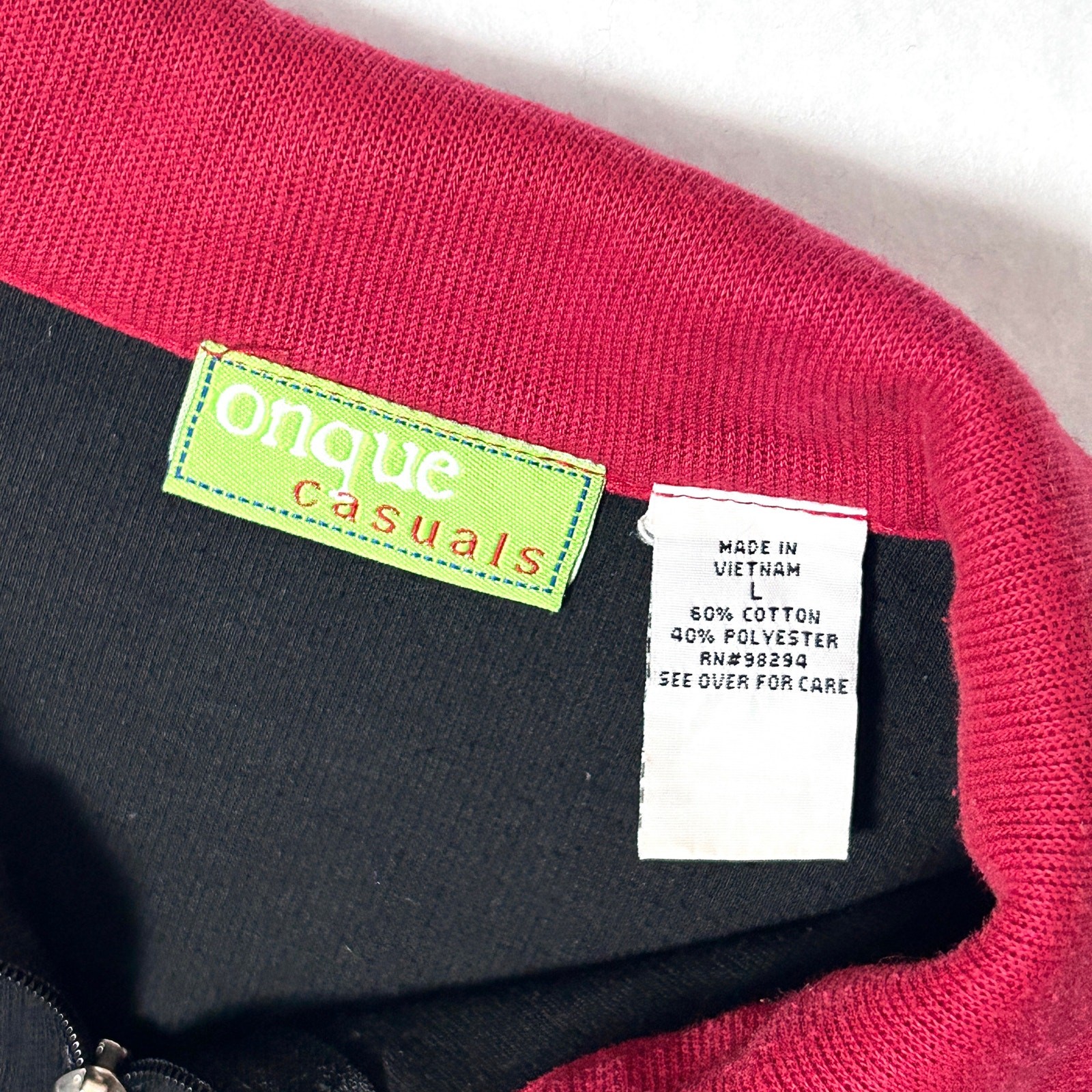 Vintage Embroidered Snowman Christmas Zip Sweatshirt Jacket Women's Black Size L image 4
