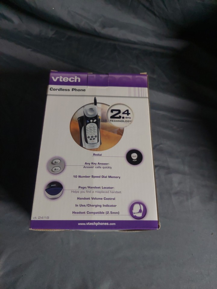 VTech VT 2418 2.4 GHz Single Line Cordless Phone 735078004314| eBay