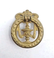 Antique / Vintage Drop Ring Drawer Pull Door Dresser Cabinet Old Hardware 