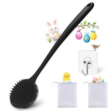 Cepillo de silicona para la espalda, ideal para la ducha, con mango ajustable