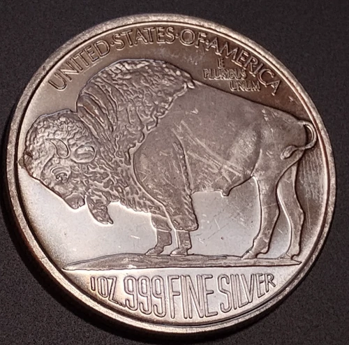 Buffalo Indian Head  1 troy oz. .999 Silver Round SilverTowne Mint T342