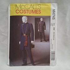 UNCUT McCall's Costumes M4745 Small-Large Civil War Uniform Jacket Trousers