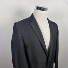 Perry Ellis Portfolio 40L Slim Fit Sport Coat Gray Two Button Double Vented