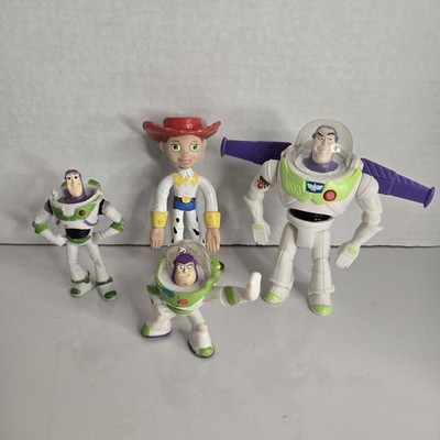 Vintage Toy Story Lot of 4 Jessie Bendable Buzz Lightyear Figures Disney Pixar