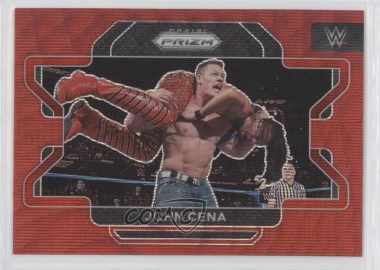 2022 Panini Prizm WWE Ruby Wave Prizm John Cena #45 f9s