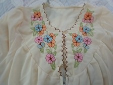 Vintage GOSSARD ARTEMIS 2 PC ROBE /GOWN PALE YELLOW SMALL