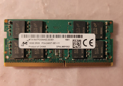 Micron 16GB PC4-2400T PC4-19200 DDR4 2400 MHz 1.2V CL17 Laptop RAM Memory