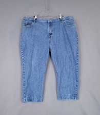 Riders Denim Jeans Women's 24W Petite Light Wash Cropped Relaxed Fit