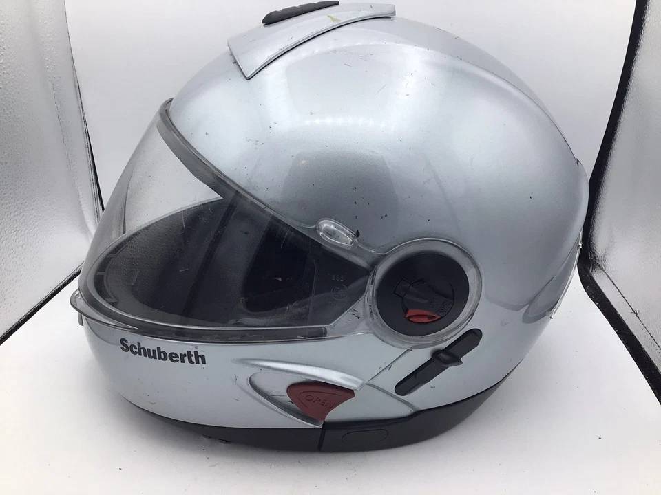 Schuberth Concept Helmet Size XXL 7 7/8 Silver W/ Seahawks Sticker On Back - Image 2 of 4