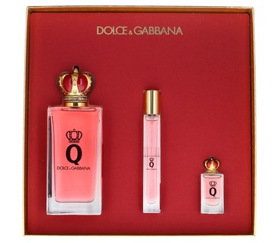Dolce and Gabbana Ladies Q 3pcs EDP Gift Set Fragrances 8054756400632