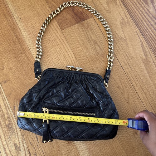 Marc Jacobs Stam Kiss Lock Black Leather Shoulder Bag - Bild 5 von 8