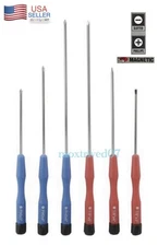 6 Pieces Precision Screwdriver Set 3" 4" & 6" Slotted Phillips 1/8" Magnetic Tip