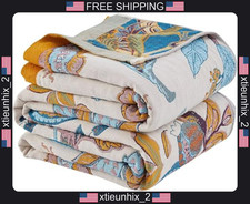 Cotton Boho Throw Blanket 50x60 Inches Soft Woven Decorative Bed Couch