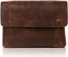 Vintage Leather Folder Document Holder/File Case/Document Portfolio, Office & Wo