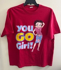 Vintage 2000 Y2K Betty Boop You Go Girl Red T-shirt all sizes REMAKE PA9269