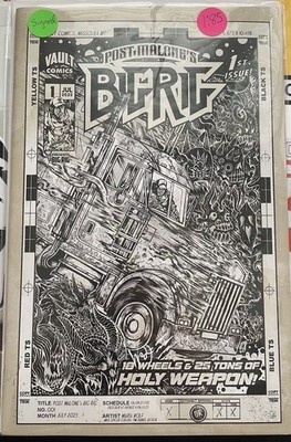 Post Malones Big Rig #1 1:85 Signed Maria Wolf Black & White Vault Lines Edition