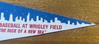 MLB Chicago Cubs Vintage 1988 Night Baseball At Wrigley Field Skyline Pennant  — photo 5