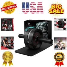 Ab Roller Wheel, Abs  Core Workout Equipment for Home Gym with Knee Pad Acce...