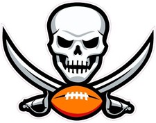 Tampa Bay Buccaneers Football Vinyl Decal Sticker Car Truck Bumper Tumbler Mug