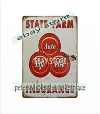 State Farm Insurance auto life fire metal tin sign metallic metal wall art