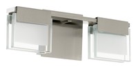Eglo 93733 Clap 1 Double Led Wall Light Stainless Steel/satin Nickel/satinated Eglo 93733 Clap 1 Double Led Wall Light Stainless Steel/satin Nickel/satinated