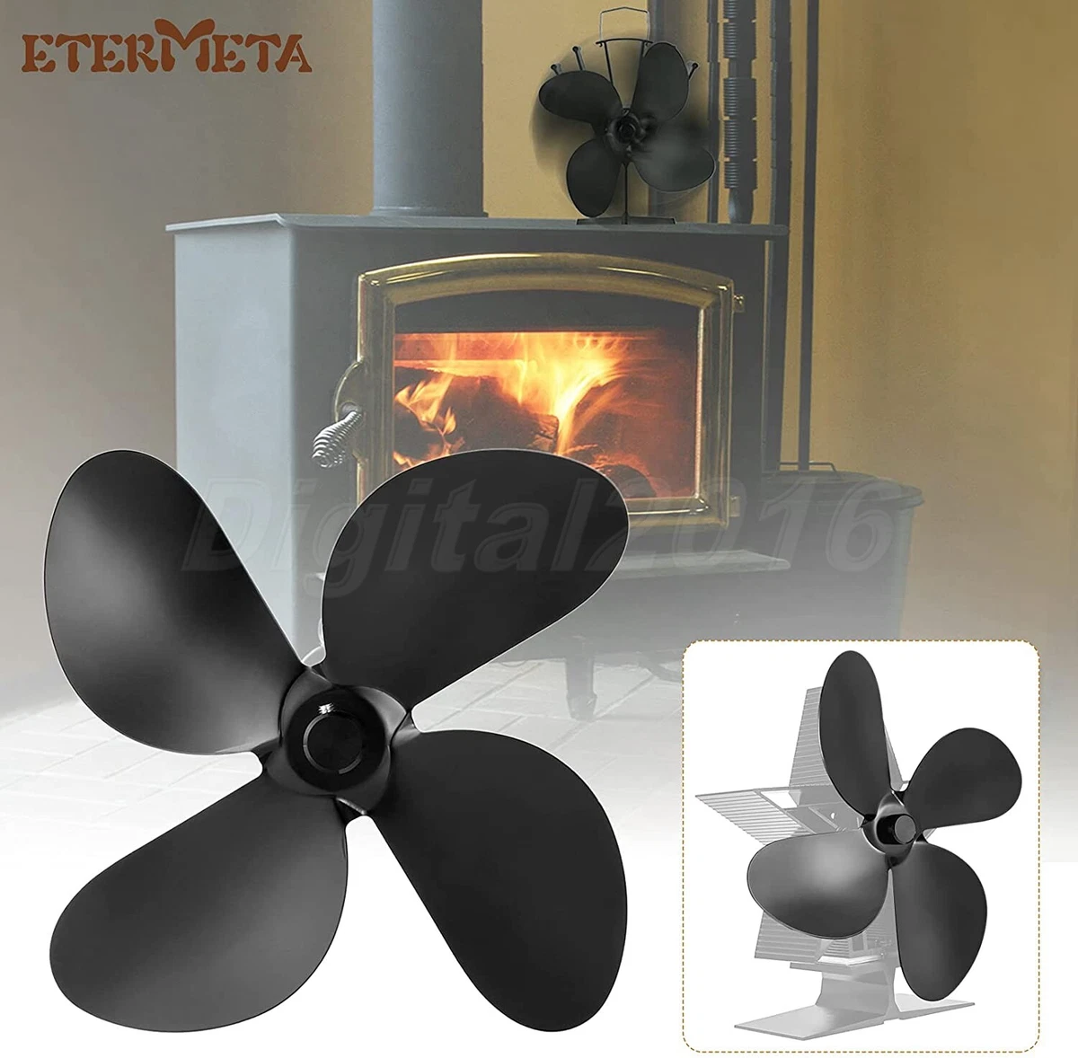 Replacement Aluminum Fan Blade for 4-Blade Heat Powered Fireplace Stove Fan  | eBay