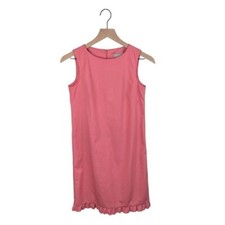 J. Crew Pink Ruffle Trim Sleeveless Sheath Dress Women's Size Petite 1