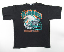 VTG 1993 Salem NFL Miami Dolphins Single Stitch T-Shirt Size L Made in USA#VT342
