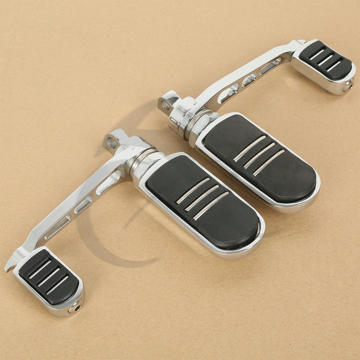 Pair Foot Pegs With Heel Rest Fit For Harley Sportster XL 883 1200 Iron Softail eBay