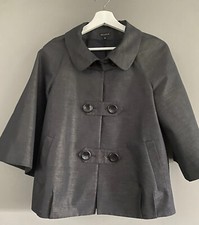 Searle Versatile Party Black Copper Gold Metallic Crop Blazer Jacket Size M