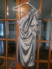 DAVID'S BRIDAL SILVER/GREY DRESS SIZE 4, Style 85130, New, Never Worn.