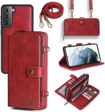 Shock Crossbody Wallet Case Flip Detachable Leather With Card Shoulder Bag Cover