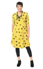 Tulip Clothing Jennica Womens Dress in Moss Crazy Circles