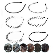 6 Pcs Metal Headbands Wavy Hairband Unisex Metal Hair Bands For Men And Women