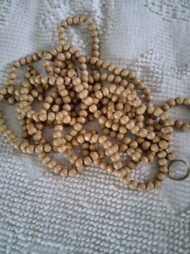 Lot of 389 Vintage Small Maple Macrame 10mm 3/8" Barrel Wood Art Craft Beads  - Picture 1 of 3
