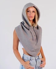 Hooded scarf Fleece scarf hoodie Cowl scarf Warm scoodie Hooded hat Snood women