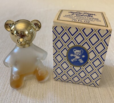 Vintage Avon Teddy Bear Decanter Sweet Honesty Cologne in Box .75