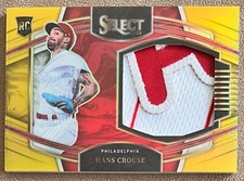Hans Crouse 2022 Select Gold Prizm Patch Rookie #HRJS-HC /10 Phillies SSP Jersey