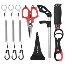 Fishing Tool Kit Fish Gripper Fishing Plier Line Scissors Fish Fillet Knife Gear