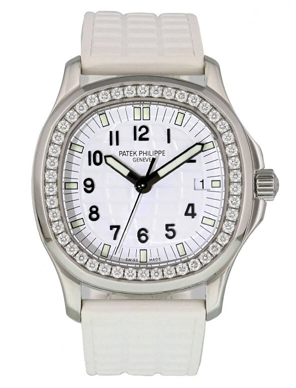 Patek Philippe Aquanaut 5067A SS Quartz White Dial Diamond Ladie s Watch 35mm